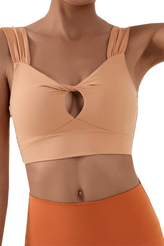 Twist Front Cutout Sports Bra