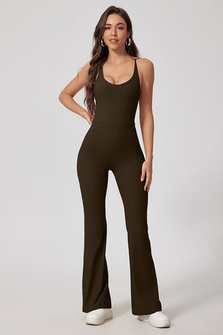 Strappy Back Flare Jumpsuit