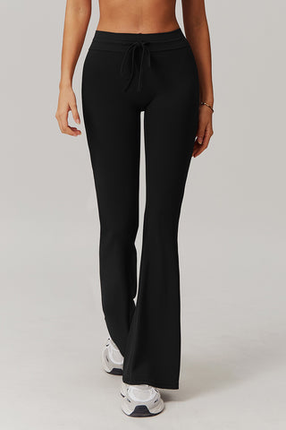 Drawstring Waist Flare Legging