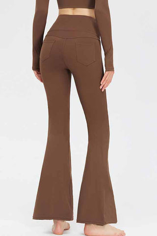 High Rise Pocketed Flare Legging