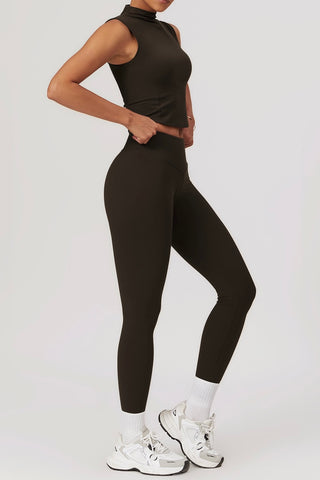 Mock Neck Tank & Legging Two Piece Set