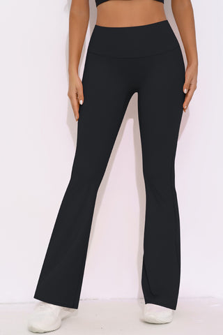 High Rise Ruched Back Flared Legging