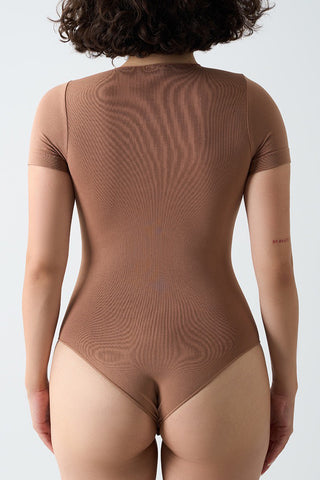 Round Neck Sleeved Bodysuit