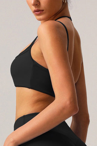 Double Strap Backless Sports Bra