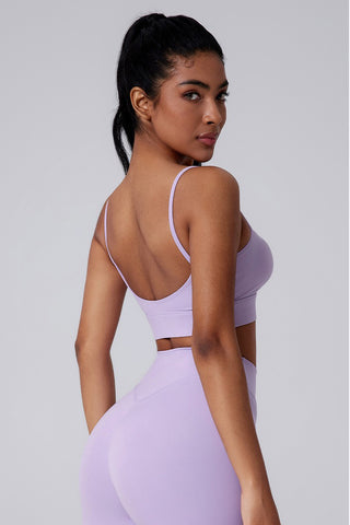 Asymmetrical Backless Sports Bra