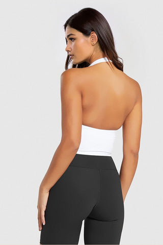 Halter Backless Form-Fitting Tank Top