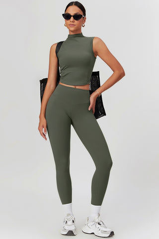 Mock Neck Tank & Legging Two Piece Set