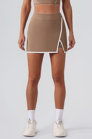 High Rise Split Hem Skirt