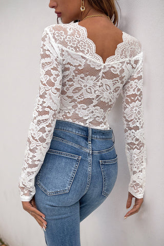 Long Sleeve Lace Bodysuit