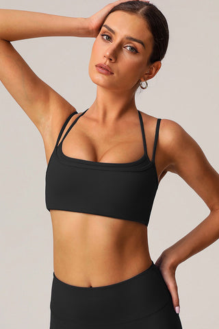 Double Strap Backless Sports Bra