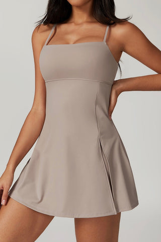 Square Neck Backless Mini Dress