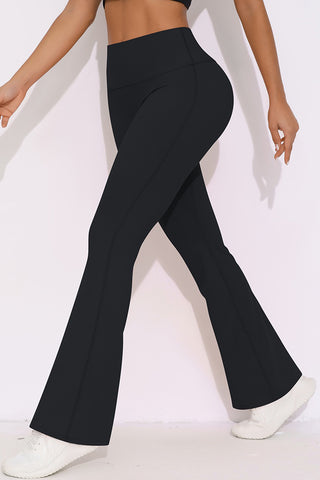 High Rise Ruched Back Flared Legging