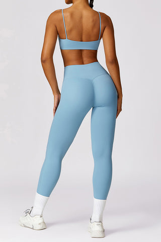 Spaghetti Straps Sport Bra & Legging Two Piece Set