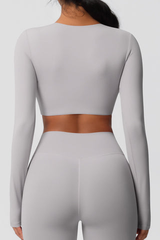 Round Neck Super-Cropped Top