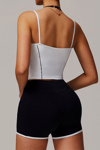 Backless Double Strap Crop Top