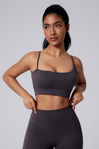 Asymmetrical Backless Sports Bra