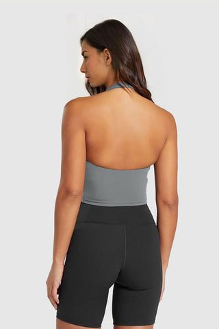 Halter Backless Form-Fitting Tank Top