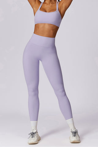 Double-Strap Sports Bra & Legging Two Piece Set