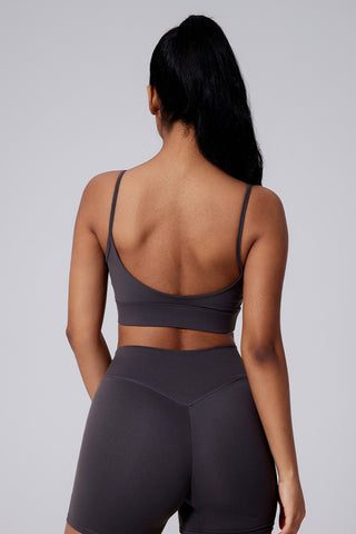 Asymmetrical Backless Sports Bra