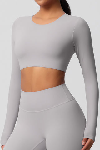 Round Neck Super-Cropped Top