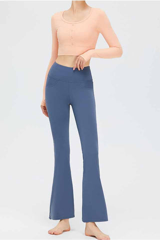 High Rise Pocketed Flare Legging