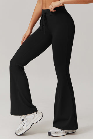 Drawstring Waist Flare Legging