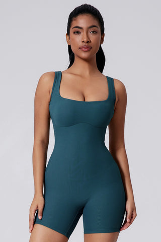 Square Neck Sleeveless Jumpsuit