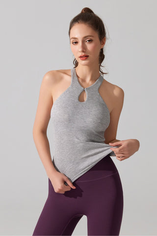 Halter Cutout Front Racerback Top