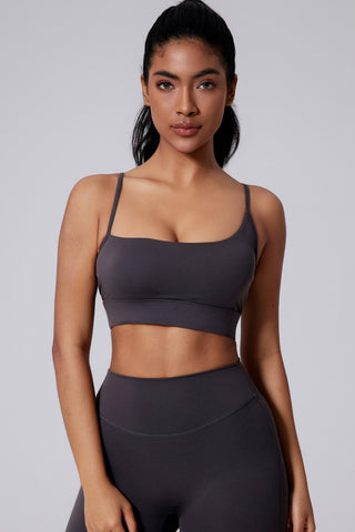 Asymmetrical Backless Sports Bra