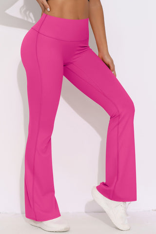 High Rise Ruched Back Flared Legging