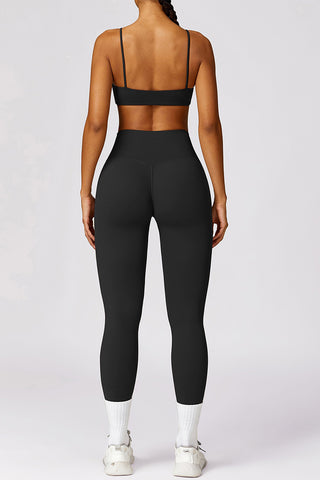 Spaghetti Straps Sport Bra & Legging Two Piece Set