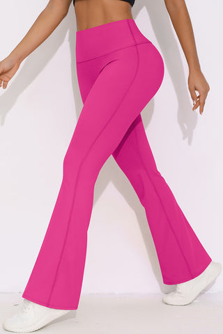 High Rise Ruched Back Flared Legging