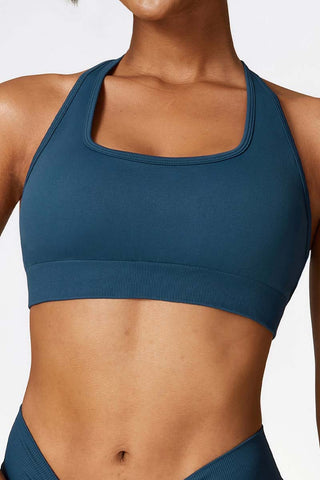 Seamless Criss Cross Back Crop Tank Top