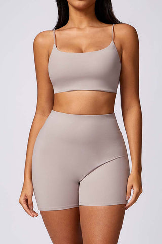 Spaghetti Strap Scoop Neck Sports Bra