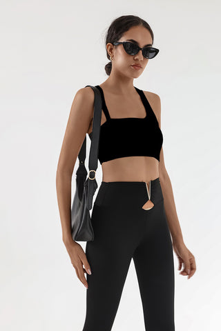 Asymmetrical Open Back Sports Bra