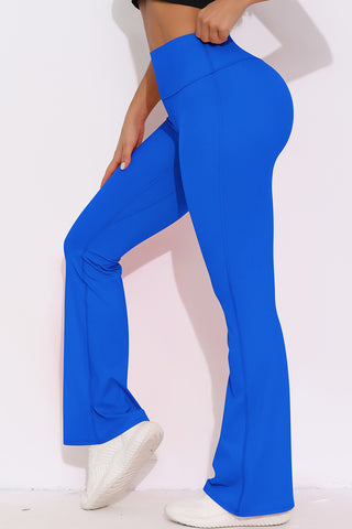 High Rise Ruched Back Flared Legging