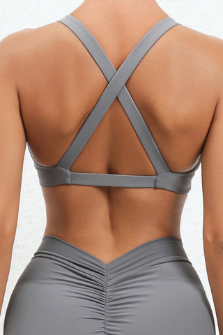 Halter Twist Front Sport Bra