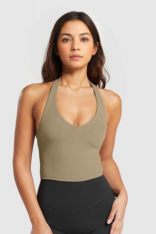 Halter Backless Form-Fitting Tank Top