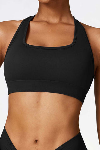 Seamless Criss Cross Back Crop Tank Top