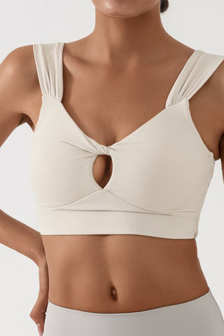 Twist Front Cutout Sports Bra