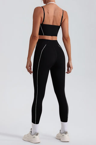 Double Layer Sports Bra & Legging Two Piece Set