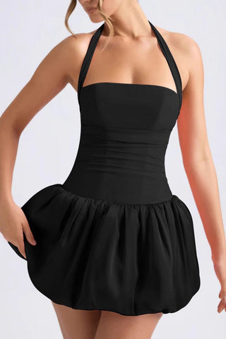 Tie Back Halter Mini Dress