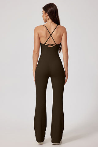 Strappy Back Flare Jumpsuit