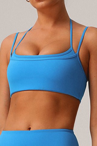 Double Strap Backless Sports Bra