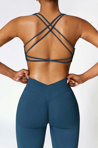 Seamless Criss Cross Back Crop Tank Top