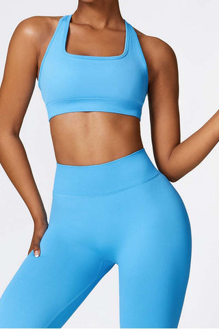 Seamless Criss Cross Back Crop Tank Top