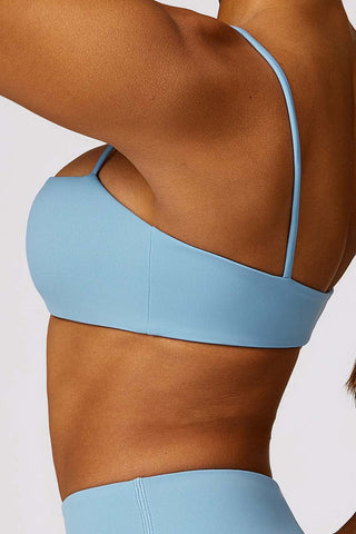 Square Neck Spaghetti Strap Sports Bra