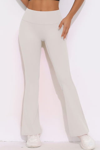 High Rise Ruched Back Flared Legging