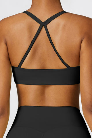 Scoop Neck Cross Back Bra