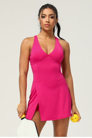 Scoop Crossover Back Mini Dress